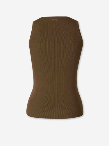 Max Mara Mujer Barcelona Top Tirantes Canalé color Verde Militar sku 703-002627 01 - Foto 2