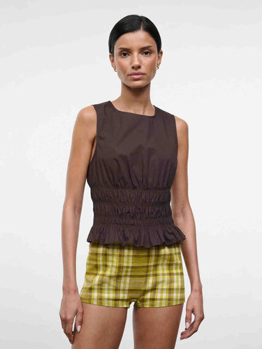 Staud Mujer Barcelona Top Tirantes Culver color Marrón Oscuro sku 703-002628 01 - Foto 2