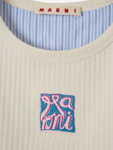 Marni Mujer Barcelona Top Logo Frame color Crema sku 703-002638 02 - Foto 3