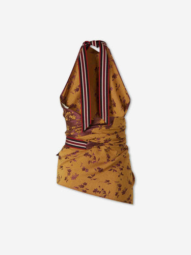 Dries Van Noten Mujer Barcelona Top Envuelto Jacquard color Burdeos sku 703-002648 01 - Foto 2