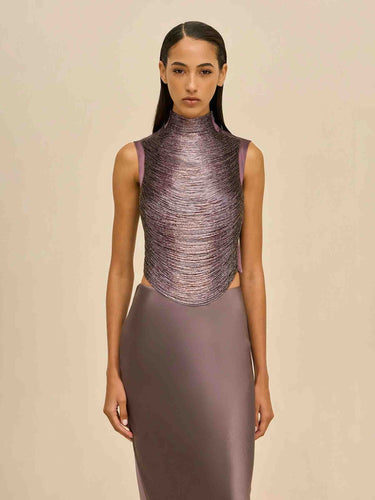 Cult Gaia Mujer Barcelona Top Taraji color Berenjena sku 703-002649 01 - Foto 5