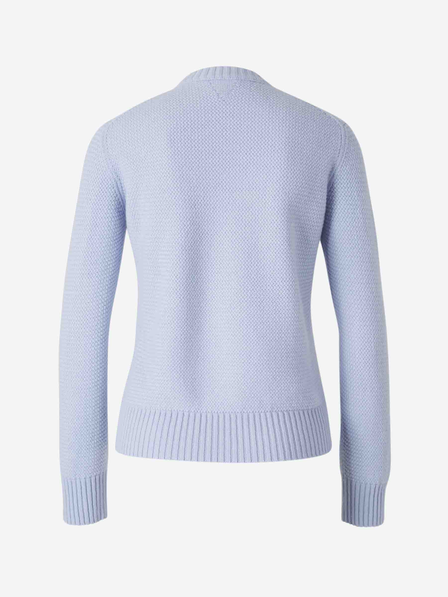 Bottega Veneta Mujer Barcelona Jersey Intrecciato Cashmere color Azul Celeste sku 711-003264 01 - Foto 2