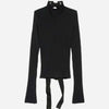 Balenciaga Mujer Barcelona Jersey Canalé Cordones color Negro sku 711-003299 01 - Foto 1