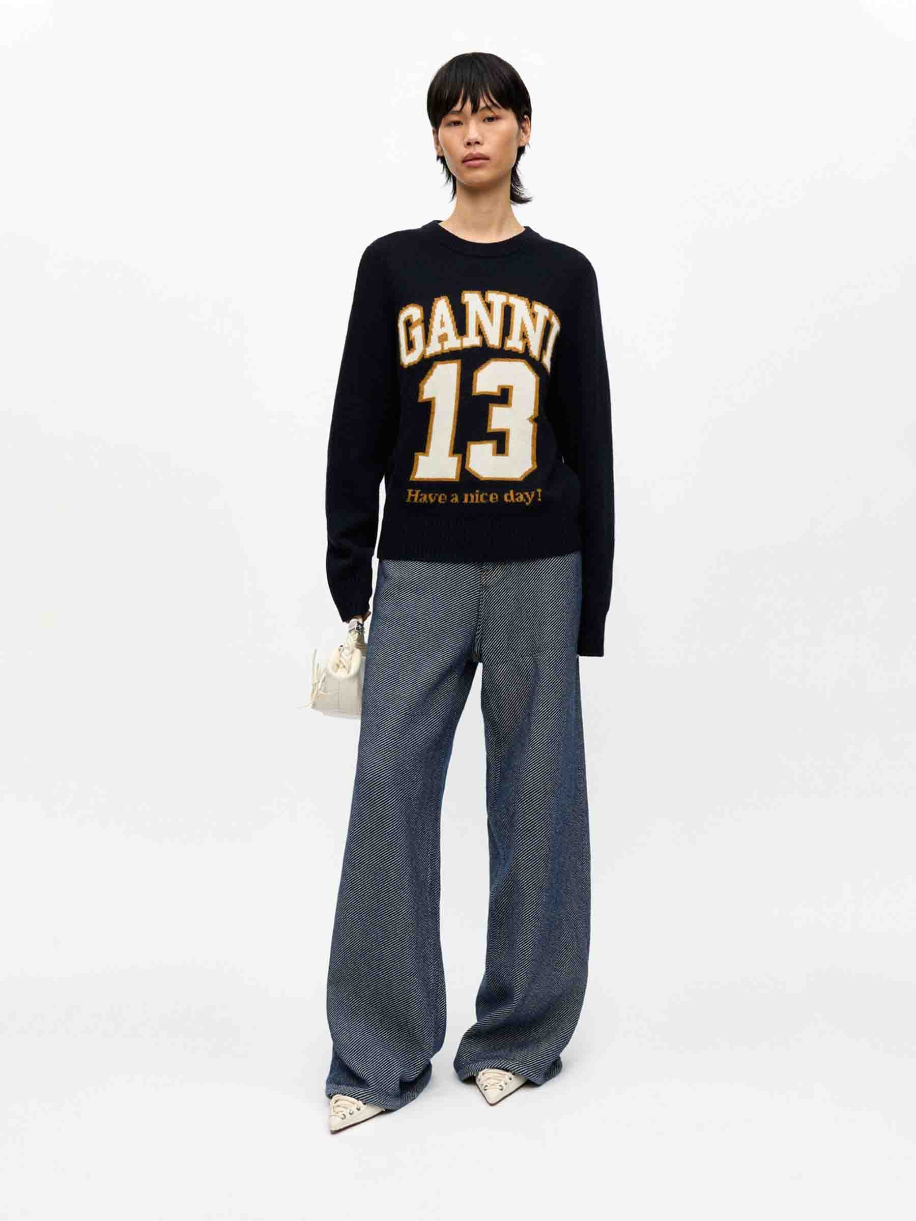 Ganni Mujer Barcelona Jersey Punto Lana color Negro sku 711-003302 01 - Foto 2