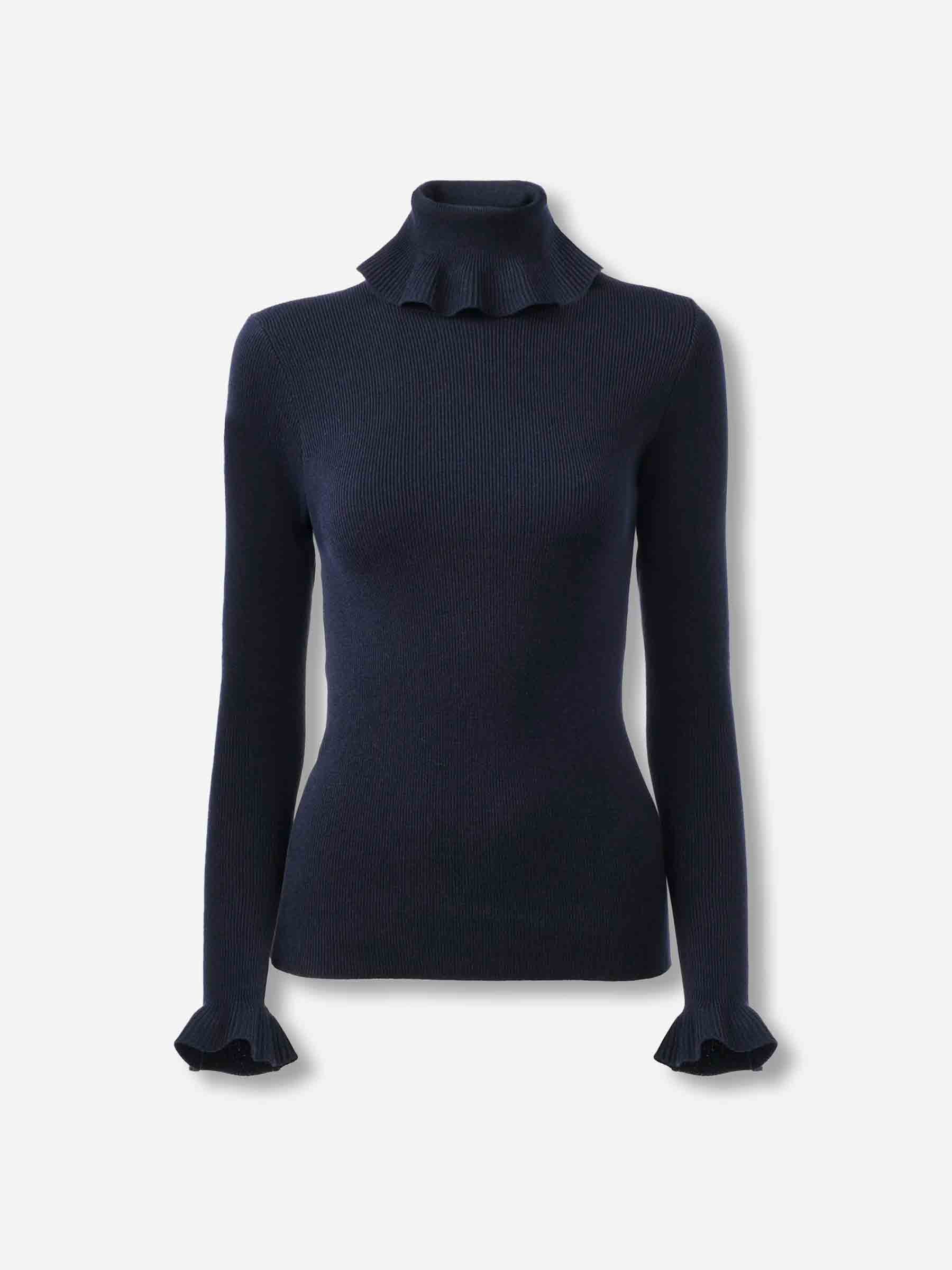 Chloé Mujer Barcelona Jersey Cuello Alto color Azul Noche sku 711-003310 01 - Foto 1