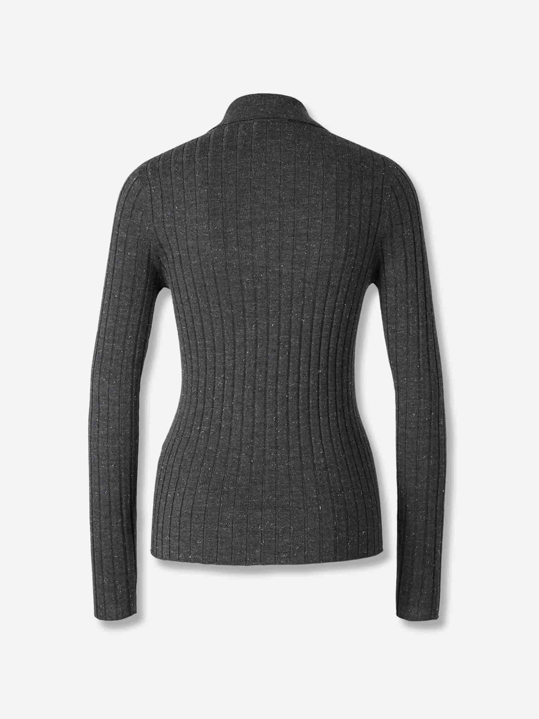 Peserico Mujer Barcelona Jersey Cuello polo color Gris Oscuro sku 711-003323 01 - Foto 2