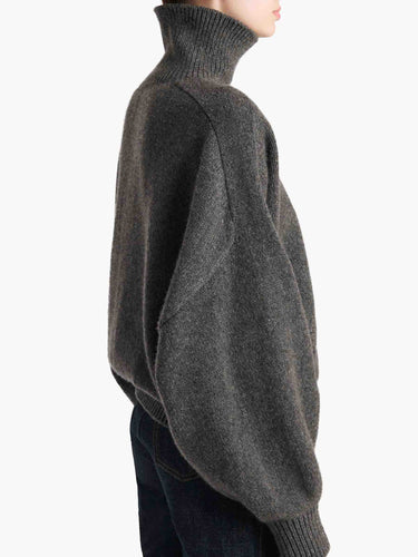Khaite Mujer Barcelona Jersey Cuello Alto color Gris Antracita sku 711-003328 01 - Foto 3