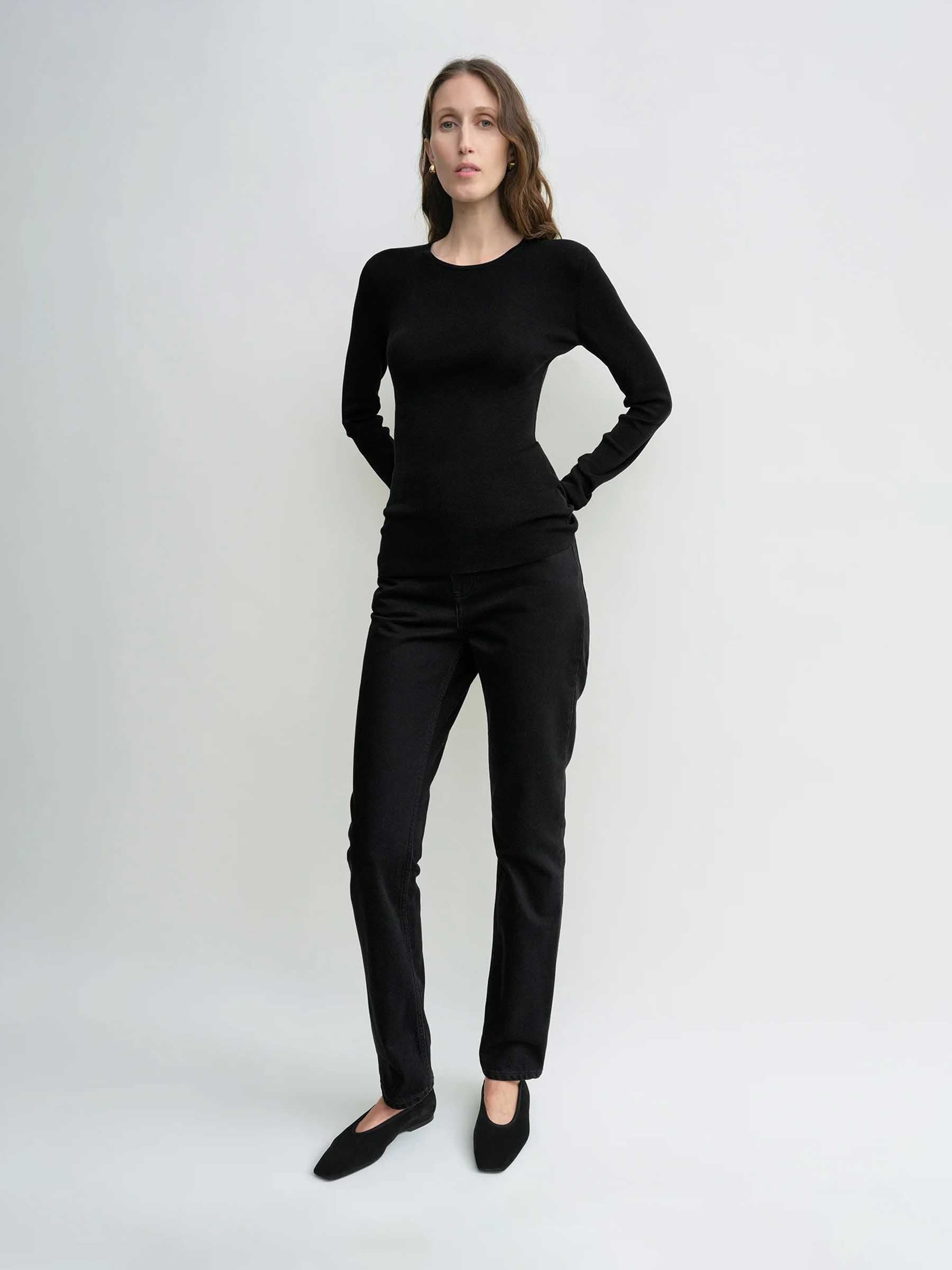 TOTEME Mujer Barcelona Camiseta Cuello Redondo color Negro sku 711-003344 01 - Foto 2