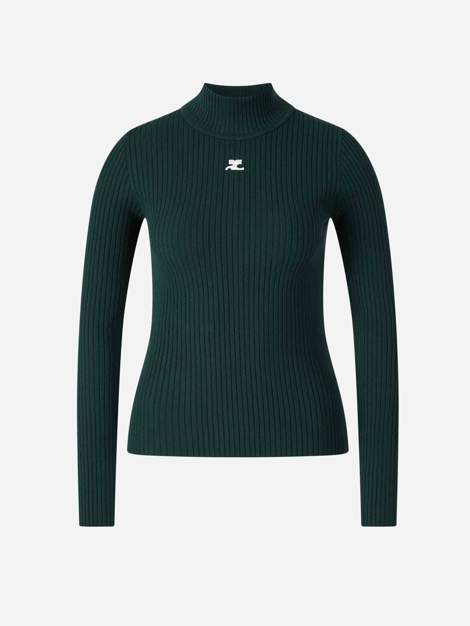 Courrèges Mujer Barcelona Jersey Cuello Alto color Verde Jungla sku 711-003346 03 - Foto 1