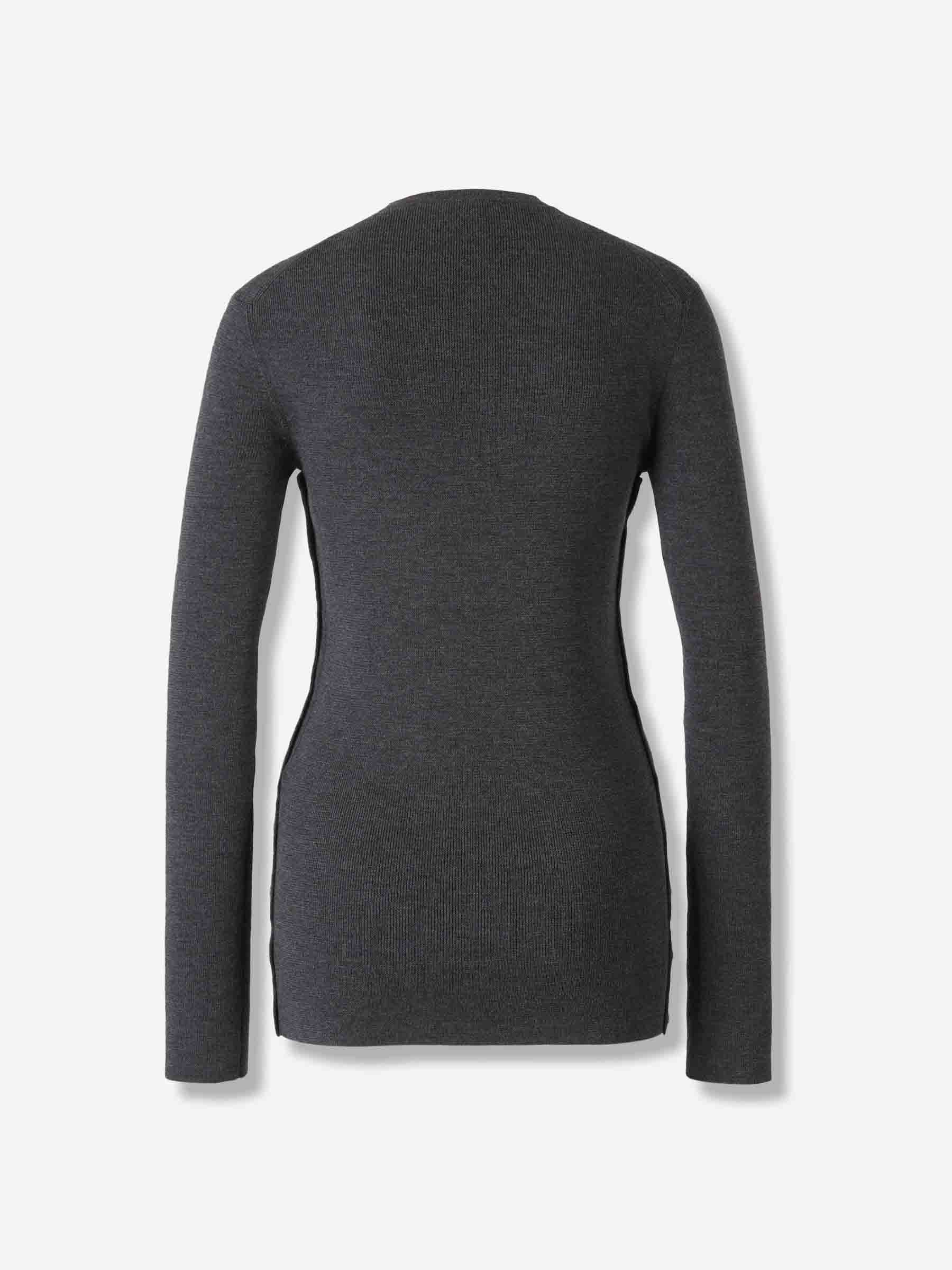 Jil Sander Mujer Barcelona Jersey Botones Lana color Gris Antracita sku 711-003350 01 - Foto 2