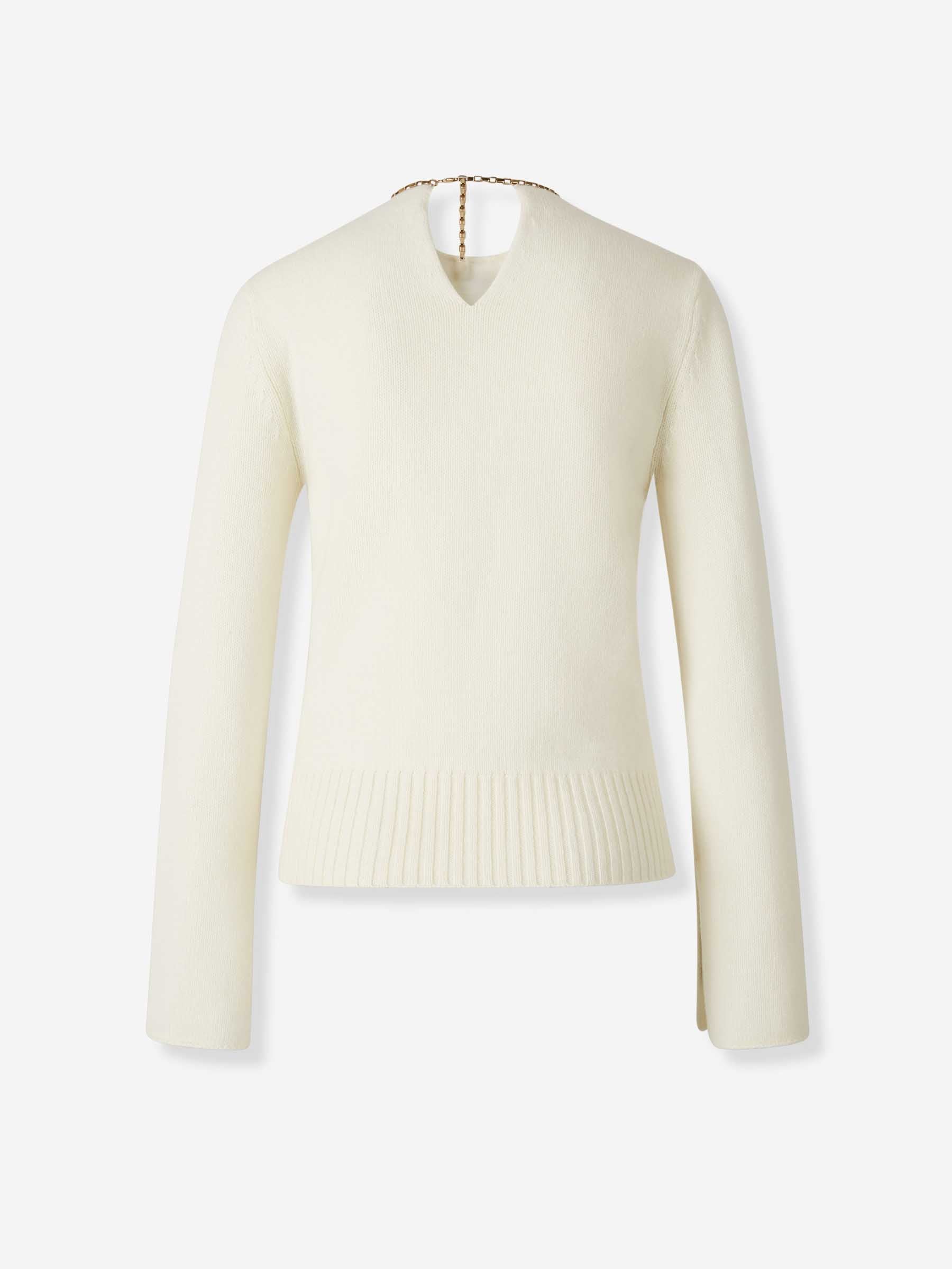 Moncler Mujer Barcelona Jersey Cuello Redondo color Marfil sku 711-003353 01 - Foto 2