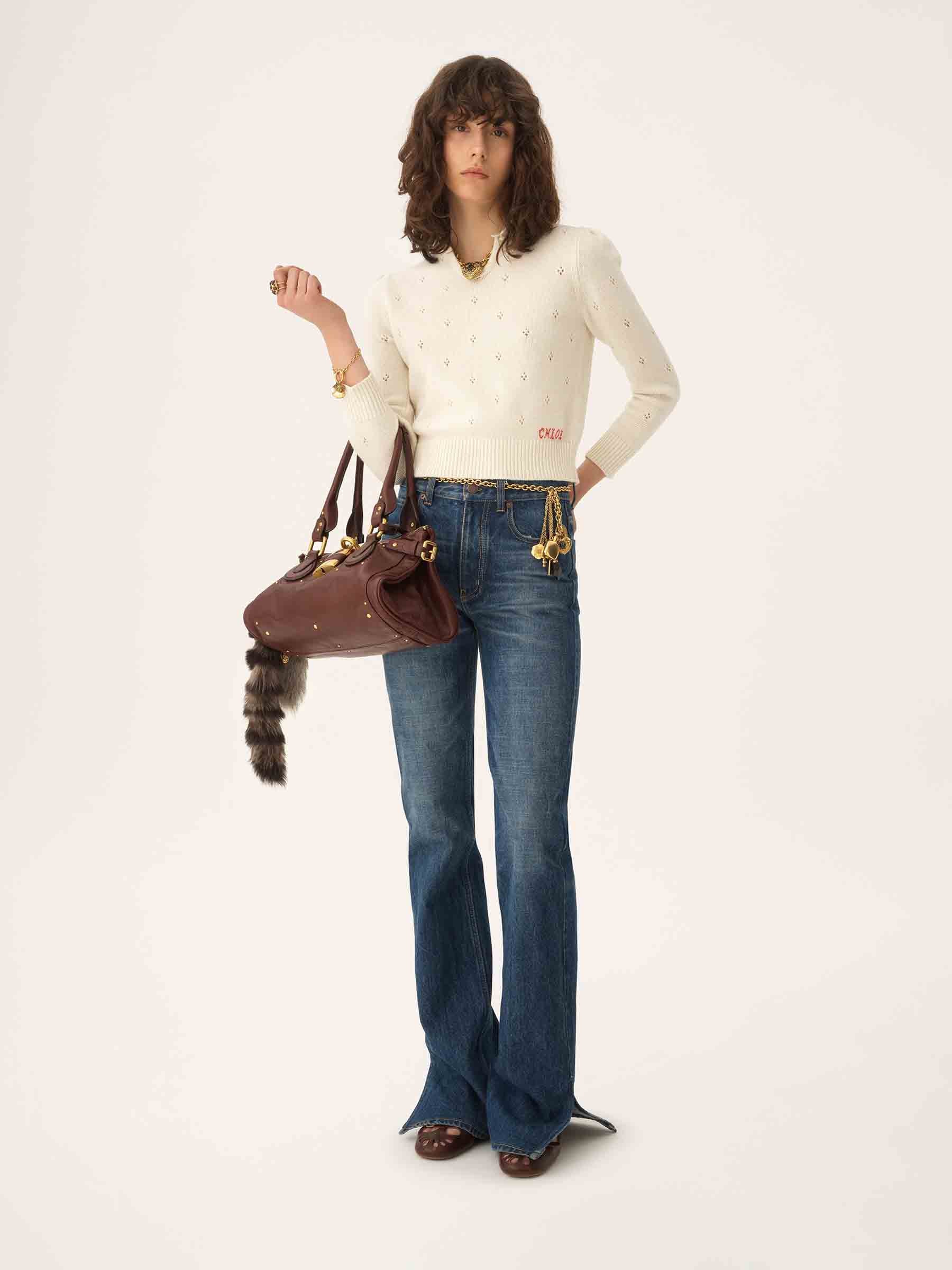 Chloé Mujer Barcelona Jersey Ajustado Punto color Marfil sku 711-003354 01 - Foto 2