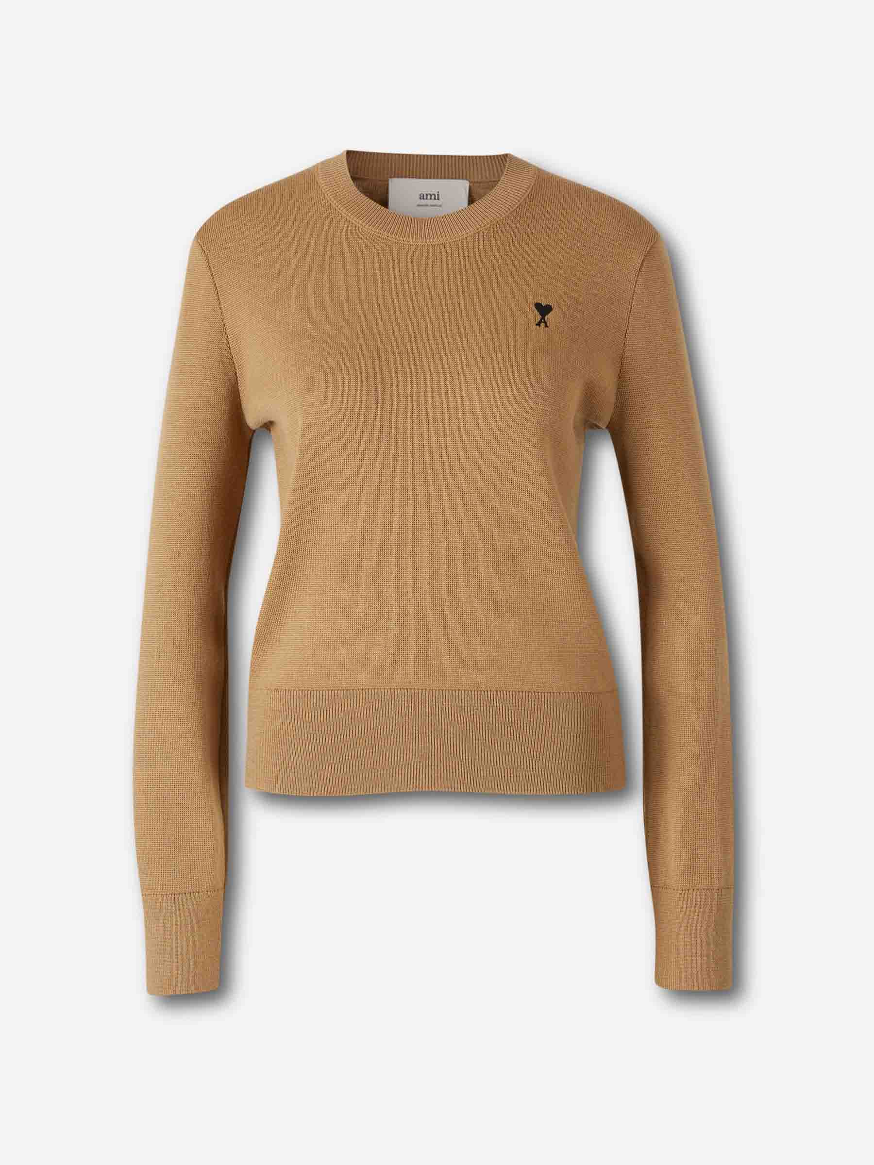 Ami Paris Mujer Barcelona Jersey Cuello Redondo color Camel sku 711-003365 01 - Foto 1