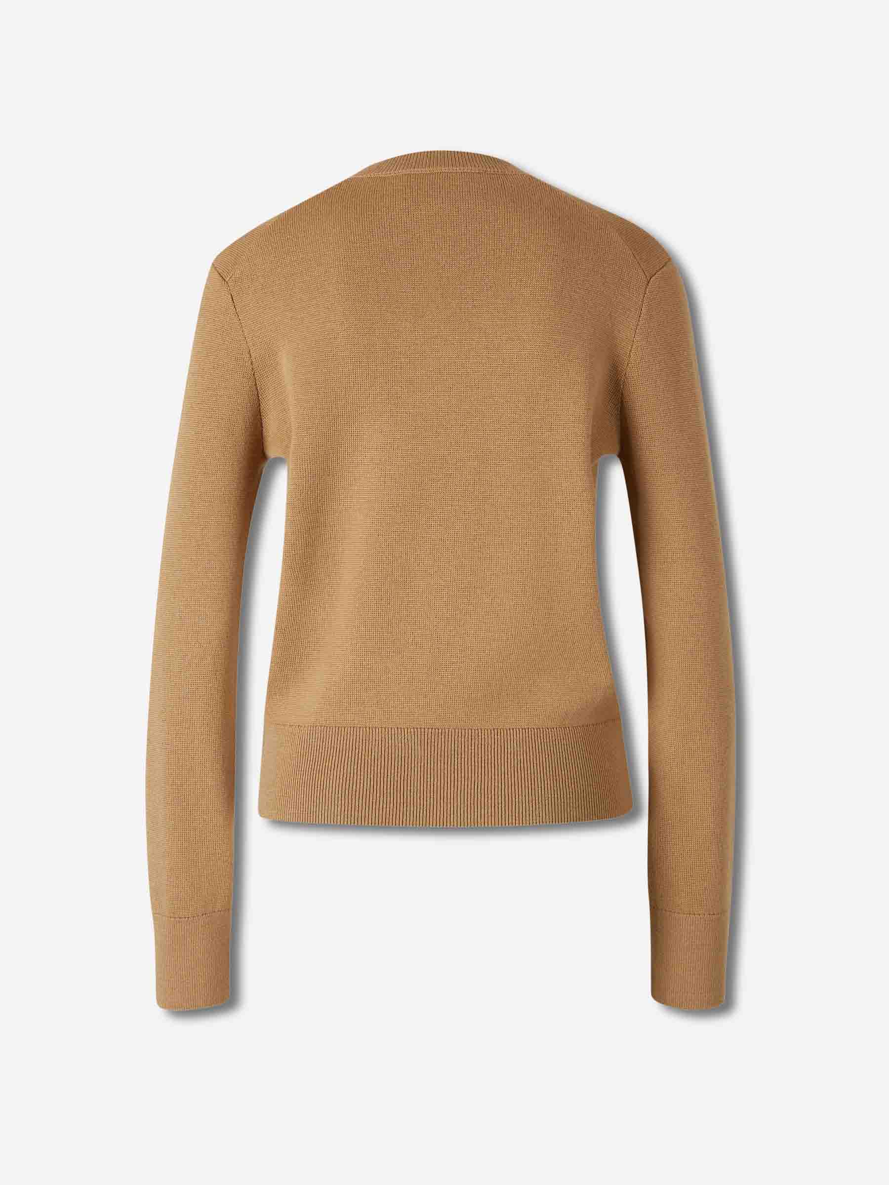 Ami Paris Mujer Barcelona Jersey Cuello Redondo color Camel sku 711-003365 01 - Foto 2