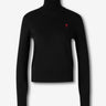 Ami Paris Mujer Barcelona Jersey Cuello Alto color Negro sku 711-003366 01 - Foto 1