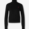 Ami Paris Mujer Barcelona Jersey Cuello Alto color Negro sku 711-003366 01 - Foto 1