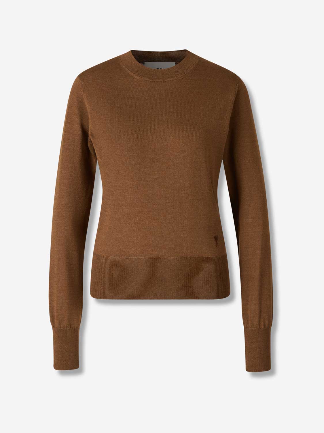 Ami Paris Mujer Barcelona Jersey Cuello Redondo color Camel sku 711-003367 01 - Foto 1