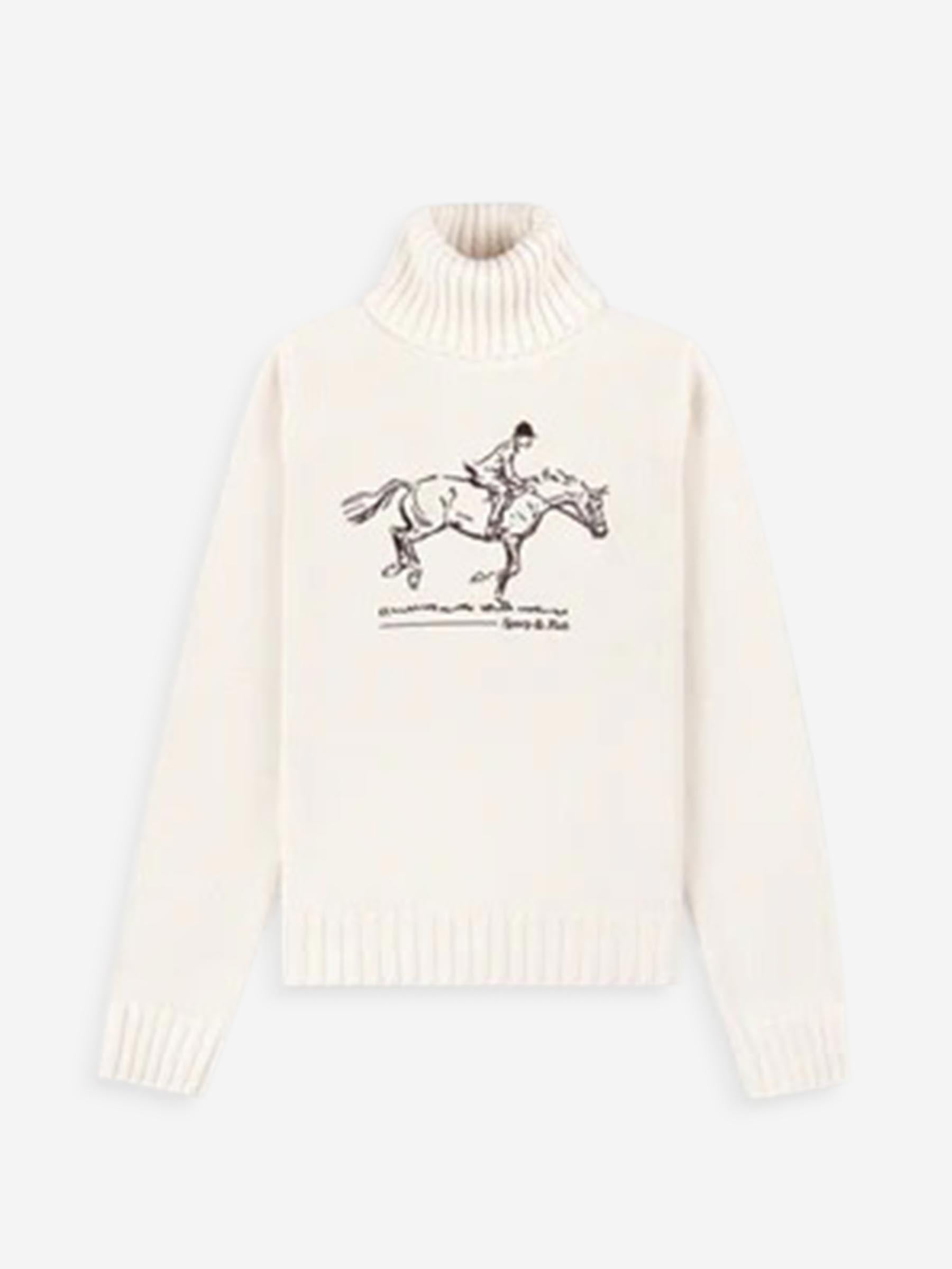 Sporty&Rich Mujer Barcelona Jersey Cuello Alto color Crema sku 711-003391 01 - Foto 1