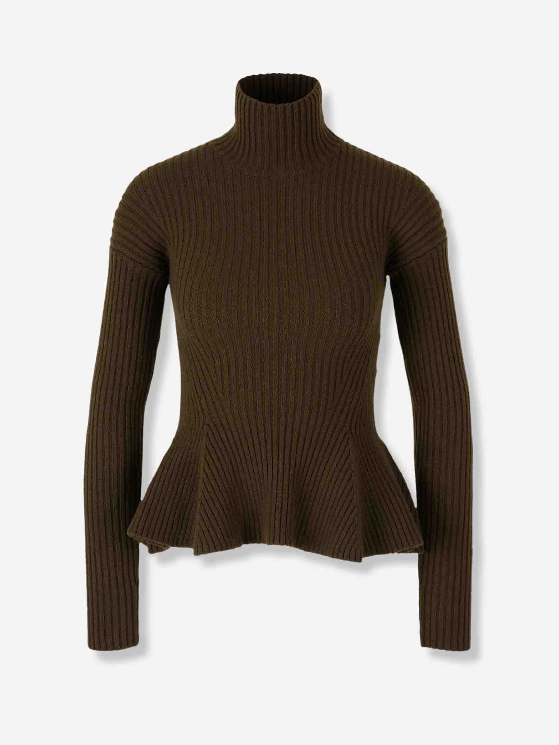 Max Mara Mujer Barcelona Jersey Cuello Alto color Verde Militar sku 711-003400 01 - Foto 1