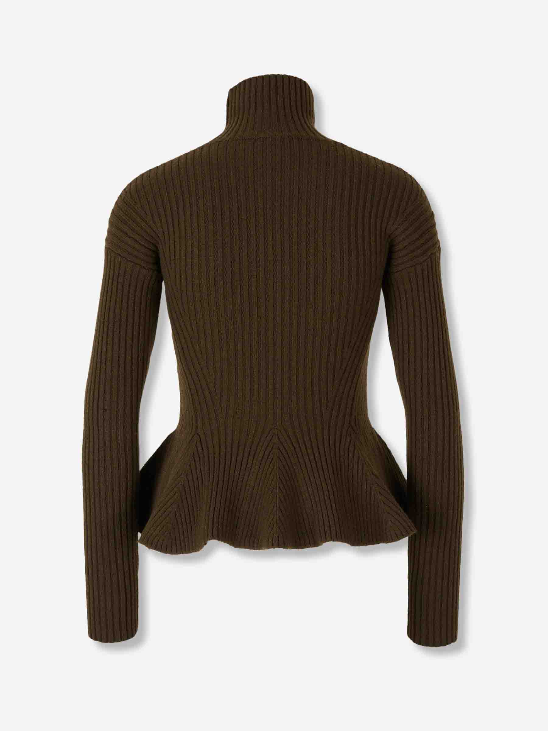 Max Mara Mujer Barcelona Jersey Cuello Alto color Verde Militar sku 711-003400 01 - Foto 2