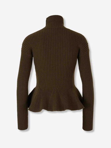 Max Mara Mujer Barcelona Jersey Cuello Alto color Verde Militar sku 711-003400 01 - Foto 2