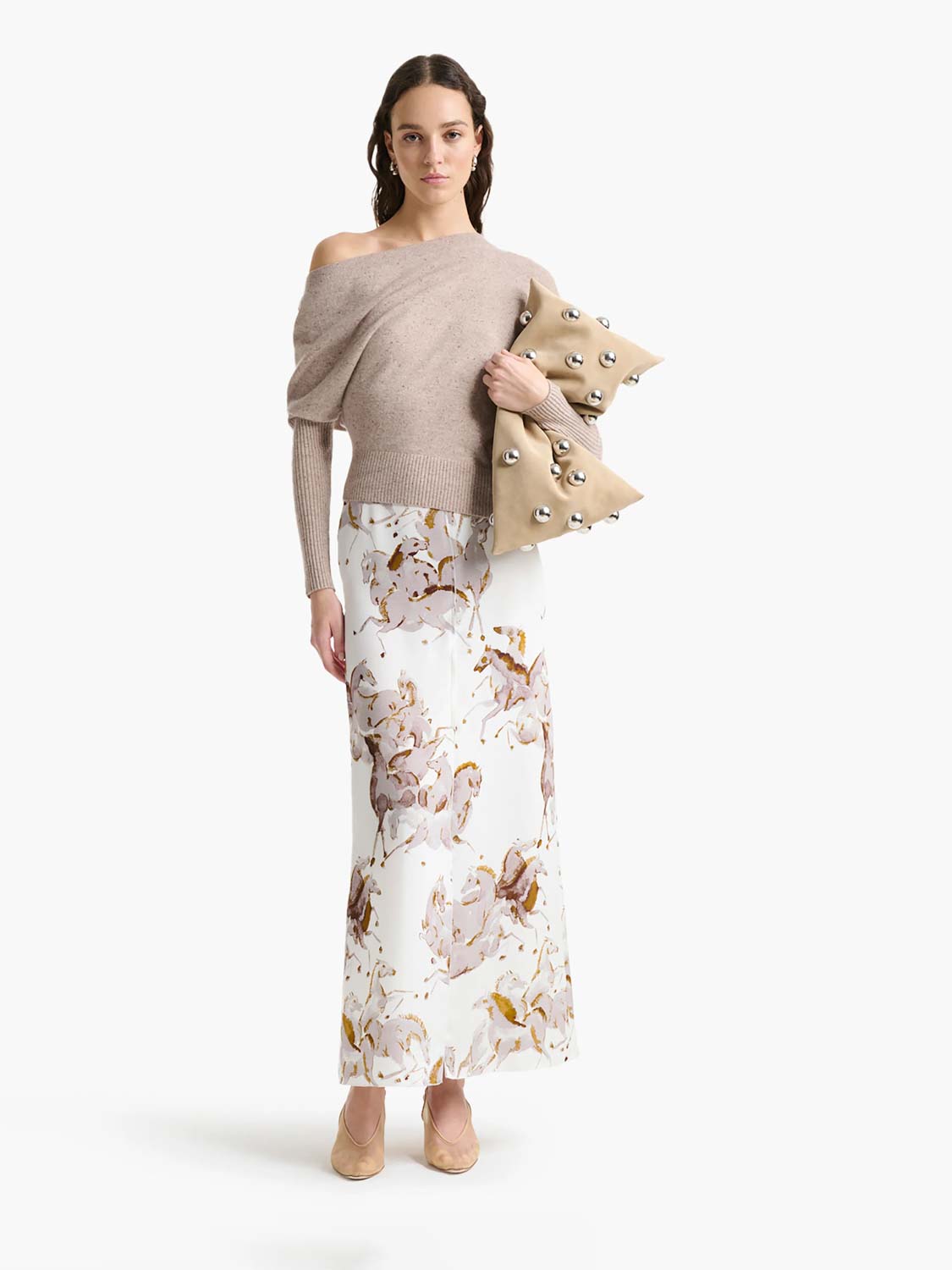 Altuzarra Mujer Barcelona Jersey Paxi color Taupe sku 711-003402 01 - Foto 2