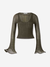 Simkhai Mujer Barcelona Top Maebry color Verde Militar sku 711-003407 01 - Foto 1