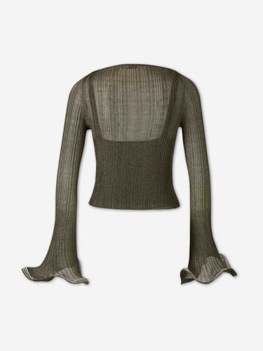 Simkhai Mujer Barcelona Top Maebry color Verde Militar sku 711-003407 01 - Foto 2