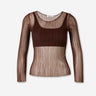 Simkhai Mujer Barcelona Top Leonie color Marrón Oscuro sku 711-003408 01 - Foto 1