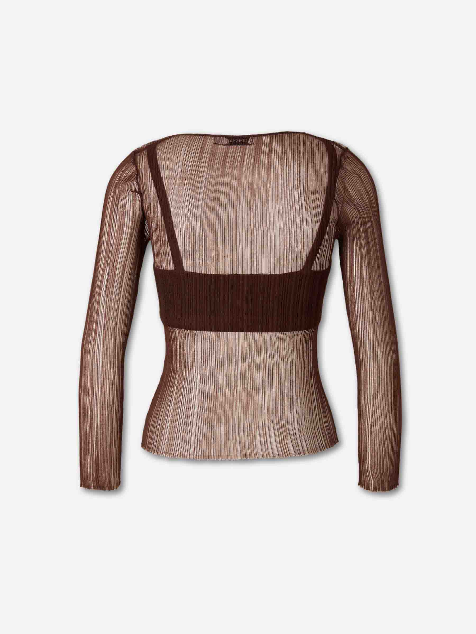 Simkhai Mujer Barcelona Top Leonie color Marrón Oscuro sku 711-003408 01 - Foto 2