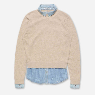 Acne Studios Mujer Barcelona Jersey Layered Lana color Beige sku 711-003409 01 - Foto 1