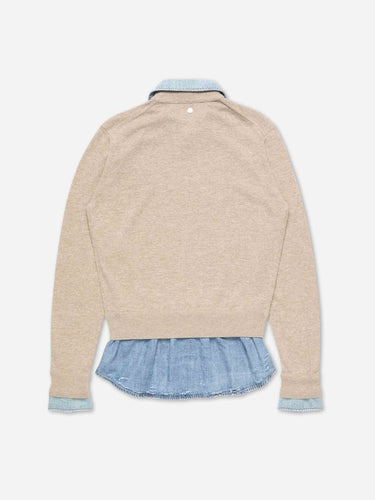 Acne Studios Mujer Barcelona Jersey Layered Lana color Beige sku 711-003409 01 - Foto 3