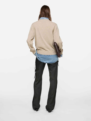 Acne Studios Mujer Barcelona Jersey Layered Lana color Beige sku 711-003409 01 - Foto 4