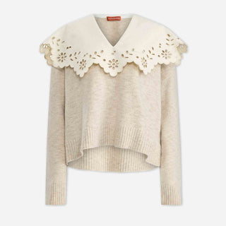 Altuzarra Mujer Barcelona Jersey Punto Lana color Marfil sku 711-003413 01 - Foto 1