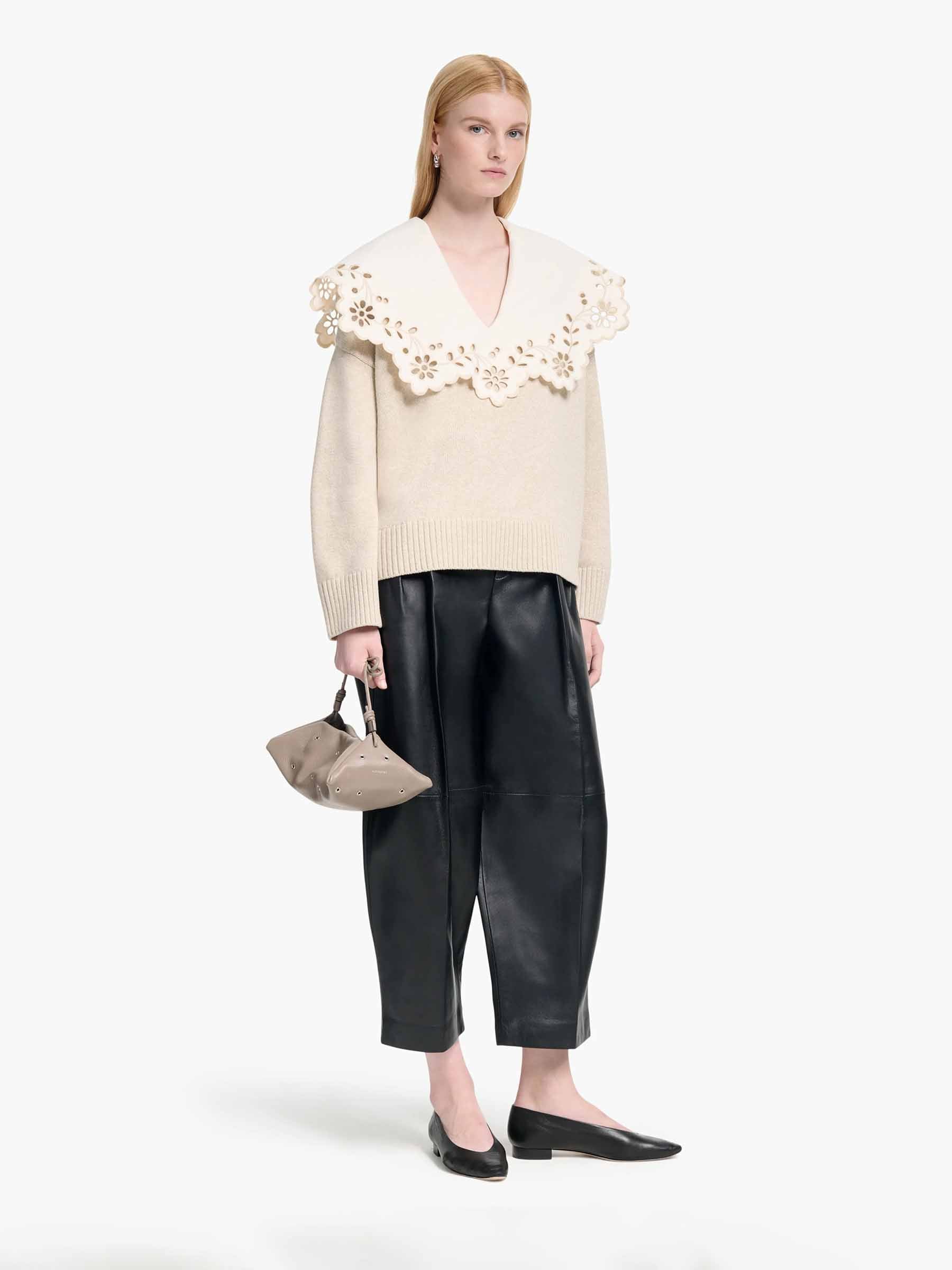 Altuzarra Mujer Barcelona Jersey Punto Lana color Marfil sku 711-003413 01 - Foto 2