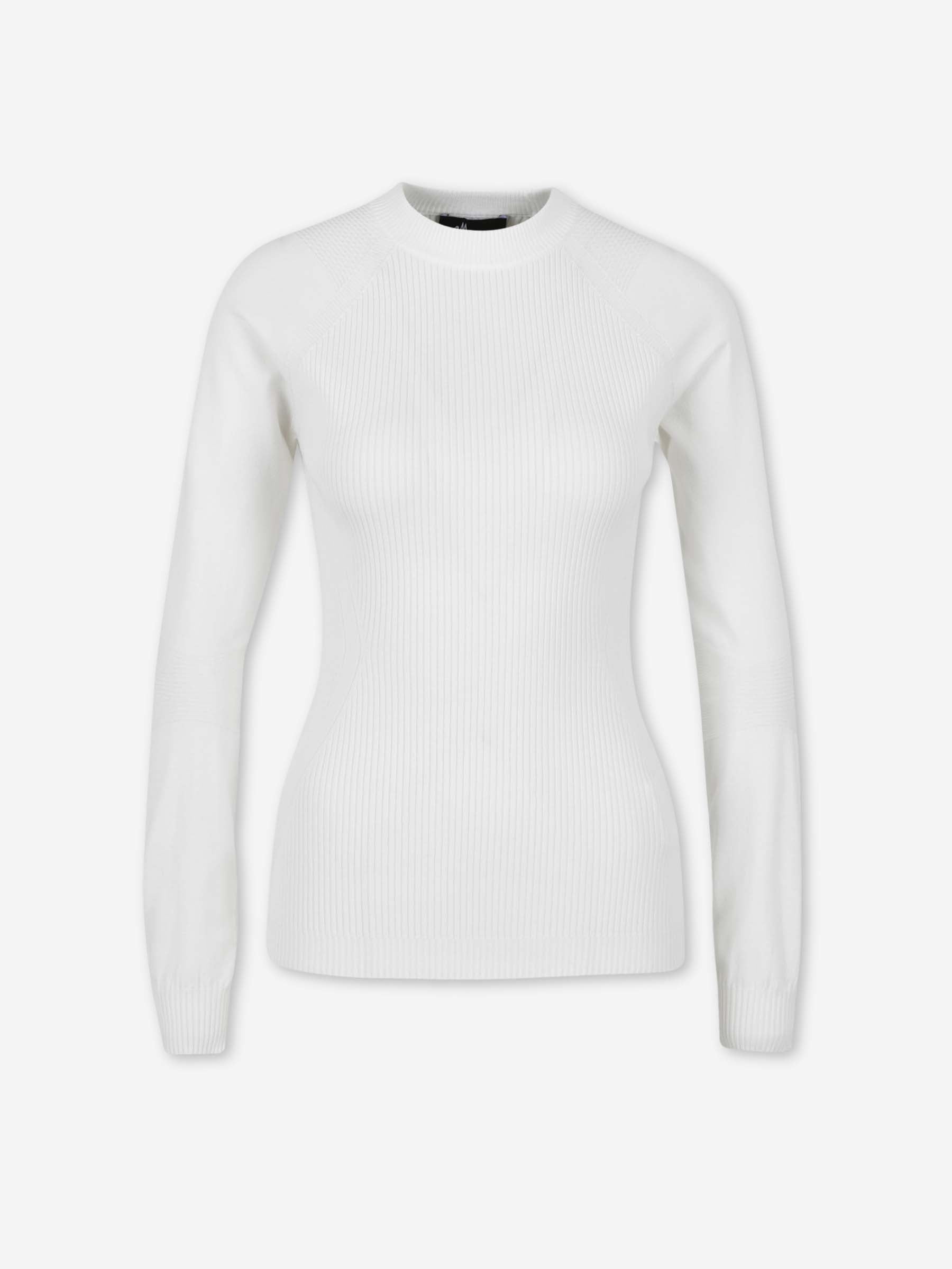 Moncler Grenoble Mujer Barcelona Jersey Punto Canalé color Blanco sku 711-003414 01 - Foto 1