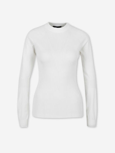 Moncler Grenoble Mujer Barcelona Jersey Punto Canalé color Blanco sku 711-003414 01 - Foto 1
