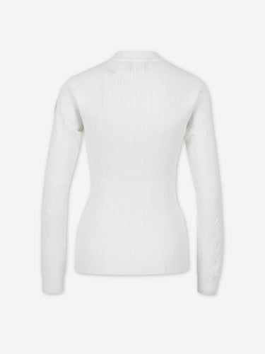 Moncler Grenoble Mujer Barcelona Jersey Punto Canalé color Blanco sku 711-003414 01 - Foto 2