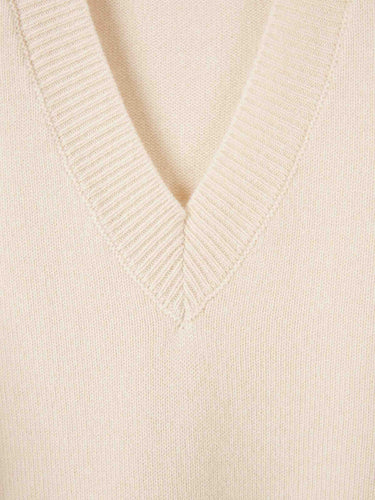Peserico Mujer Barcelona Jersey Cuello Pico color Crema sku 711-003419 01 - Foto 3