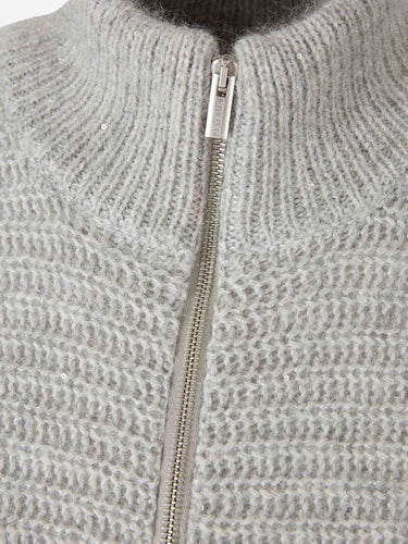 Peserico Mujer Barcelona Cárdigan Punto Lana color Gris sku 711-003420 01 - Foto 3