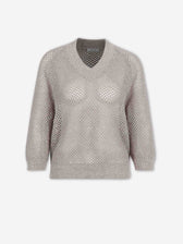 Peserico Mujer Barcelona Jersey Punto Lino color Taupe sku 711-003430 01 - Foto 1