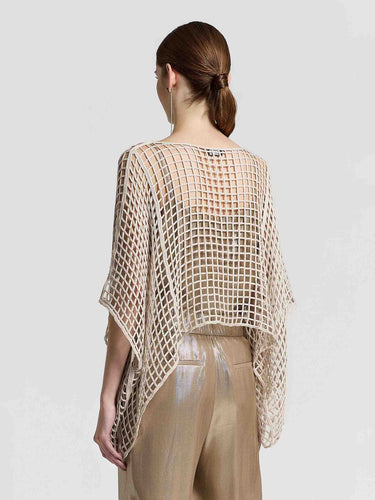 Peserico Mujer Barcelona Top Rejilla color Crema sku 711-003434 02 - Foto 5