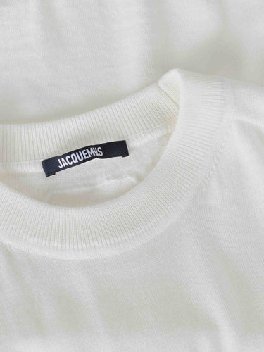 Jacquemus Mujer Barcelona Jersey Fino de Cuello Redondo color Marfil sku 711-003436 01 - Foto 3