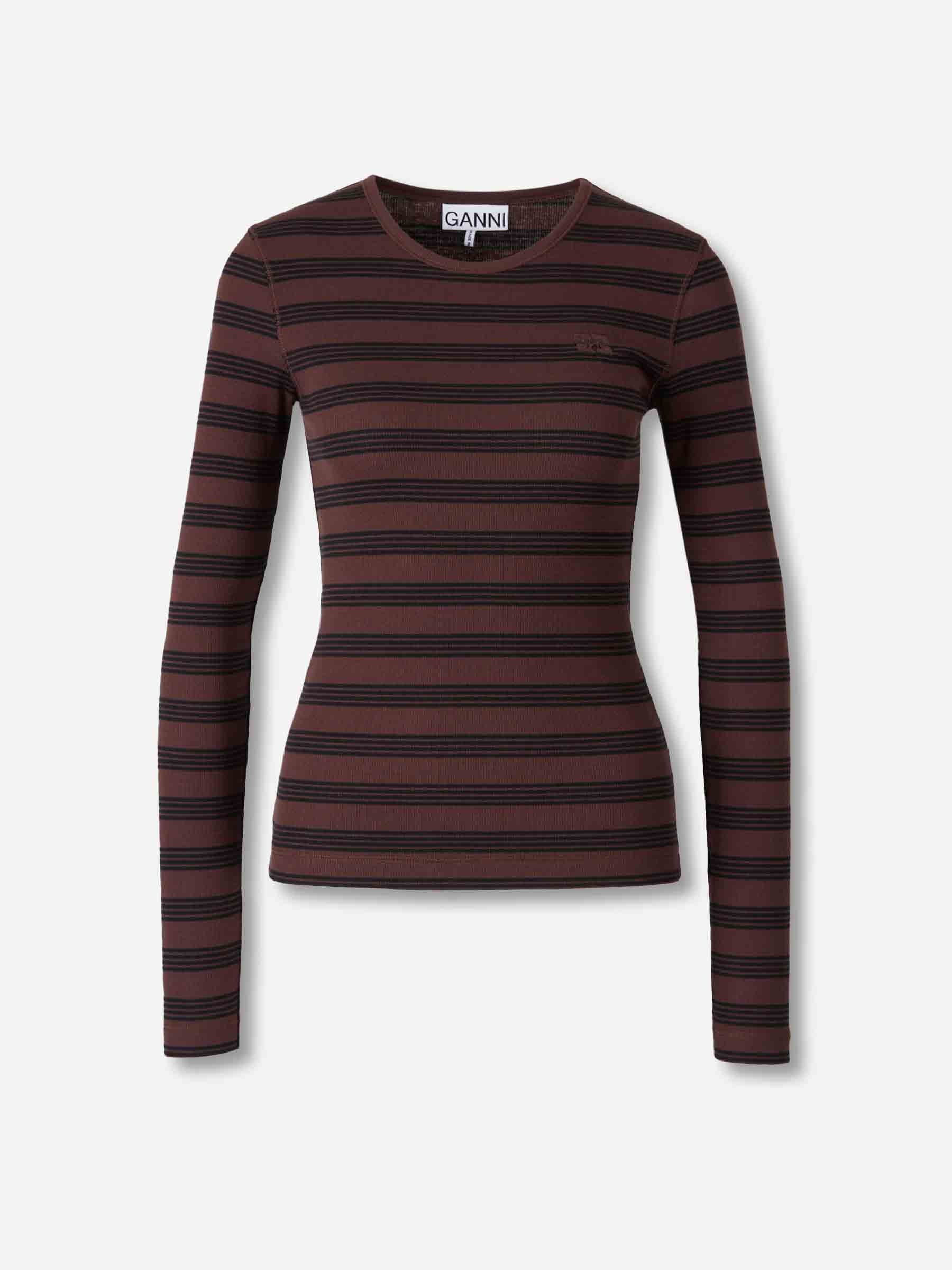 Ganni Mujer Barcelona Camiseta Manga Larga color Marrón Oscuro sku 711-003438 01 - Foto 1