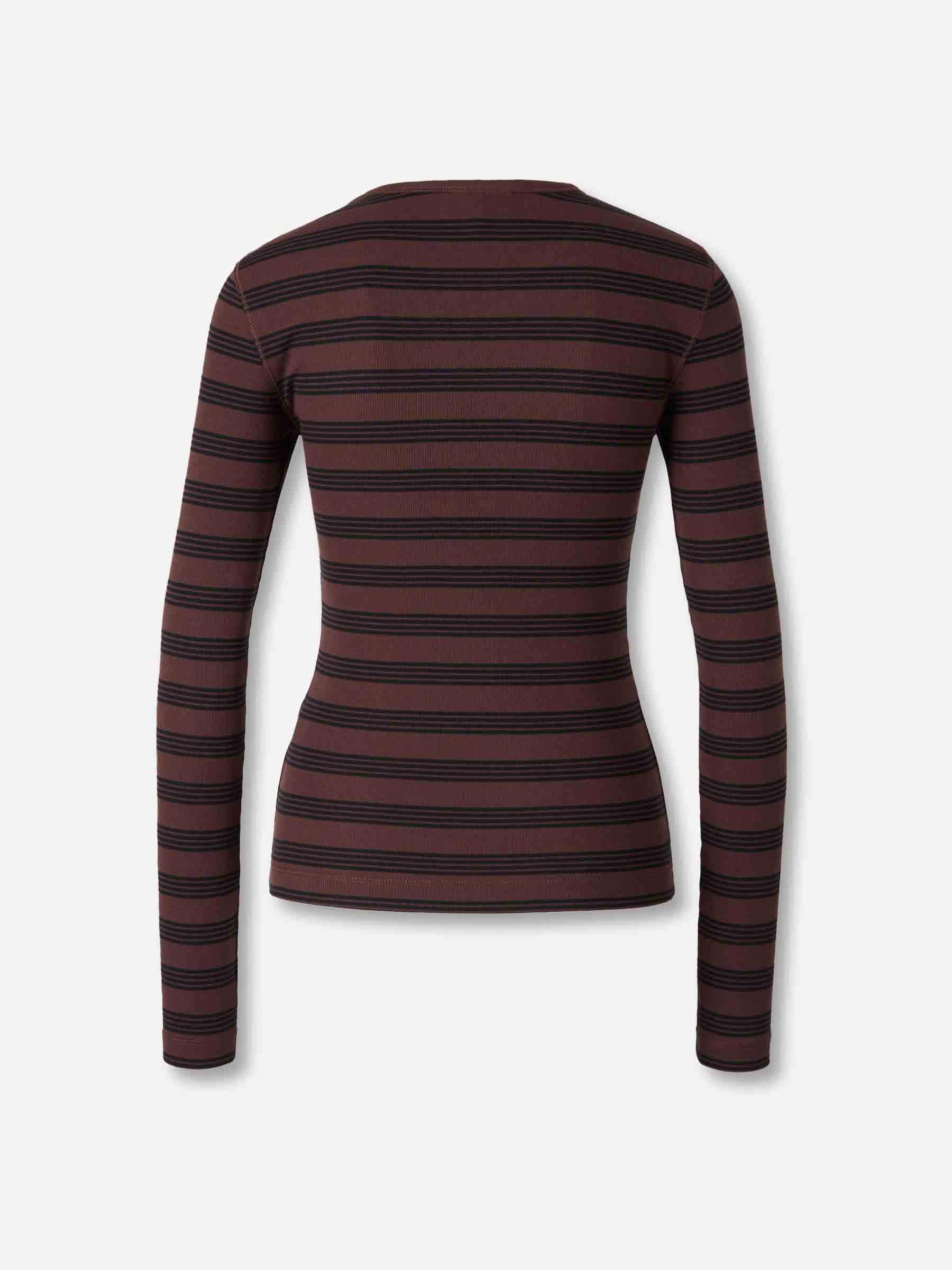 Ganni Mujer Barcelona Camiseta Manga Larga color Marrón Oscuro sku 711-003438 01 - Foto 2