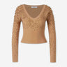 Max Mara Mujer Barcelona Jersey Cuello Pico color Camel sku 711-003441 01 - Foto 1
