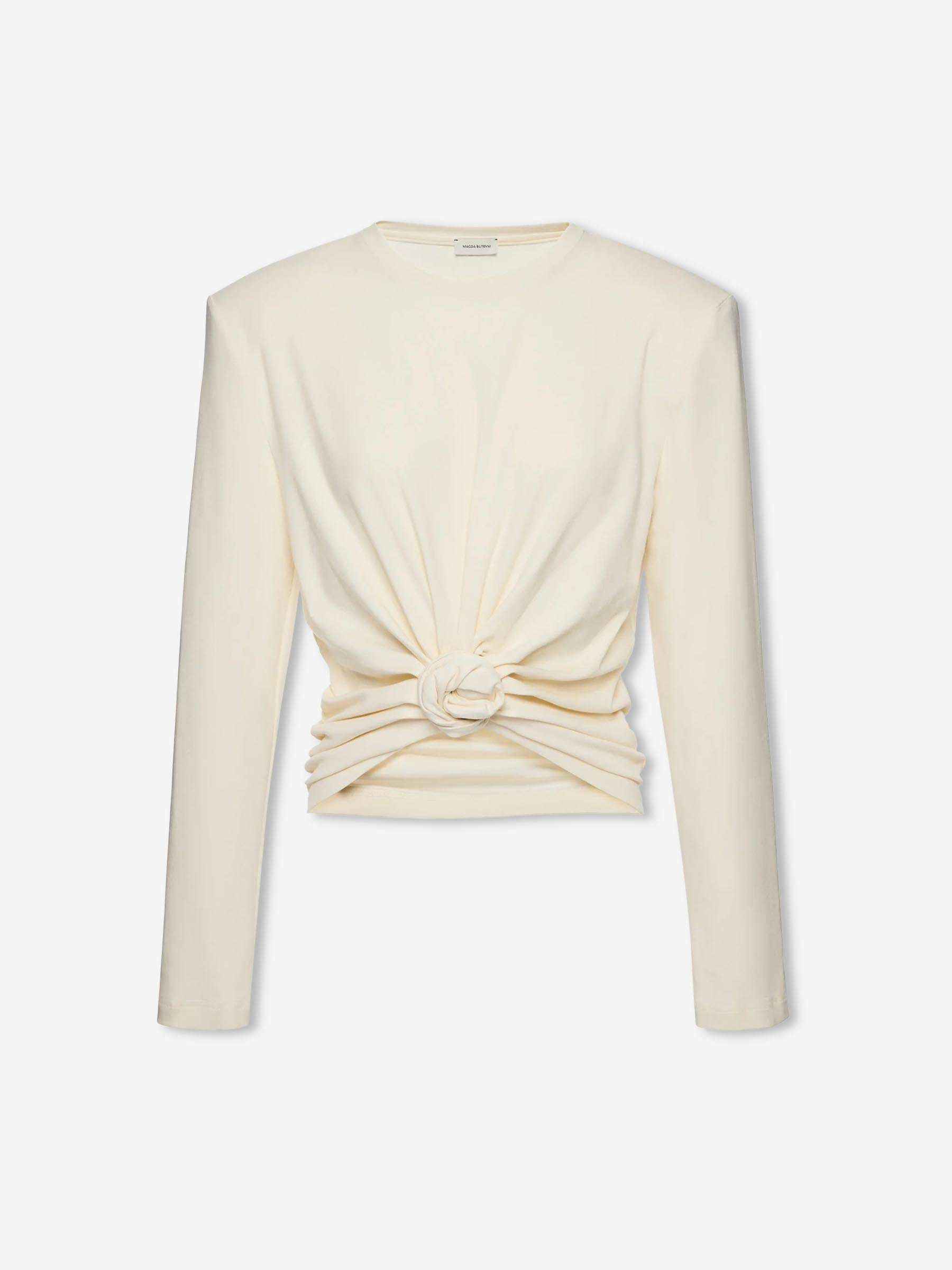 Magda Butrym Mujer Barcelona Camiseta Nudo color Crema sku 711-003444 01 - Foto 1