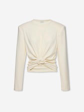 Magda Butrym Mujer Barcelona Camiseta Nudo color Crema sku 711-003444 01 - Foto 1