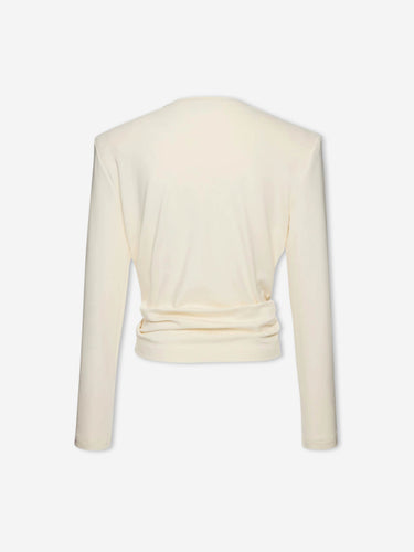 Magda Butrym Mujer Barcelona Camiseta Nudo color Crema sku 711-003444 01 - Foto 3