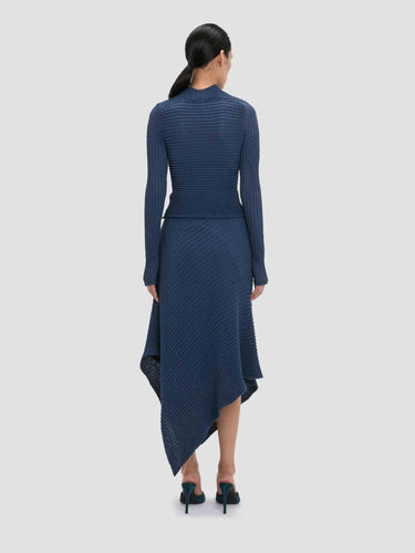Victoria Beckham Mujer Barcelona Jersey Punto Texturizado color Azul Noche sku 711-003445 01 - Foto 3